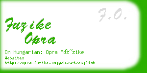 fuzike opra business card